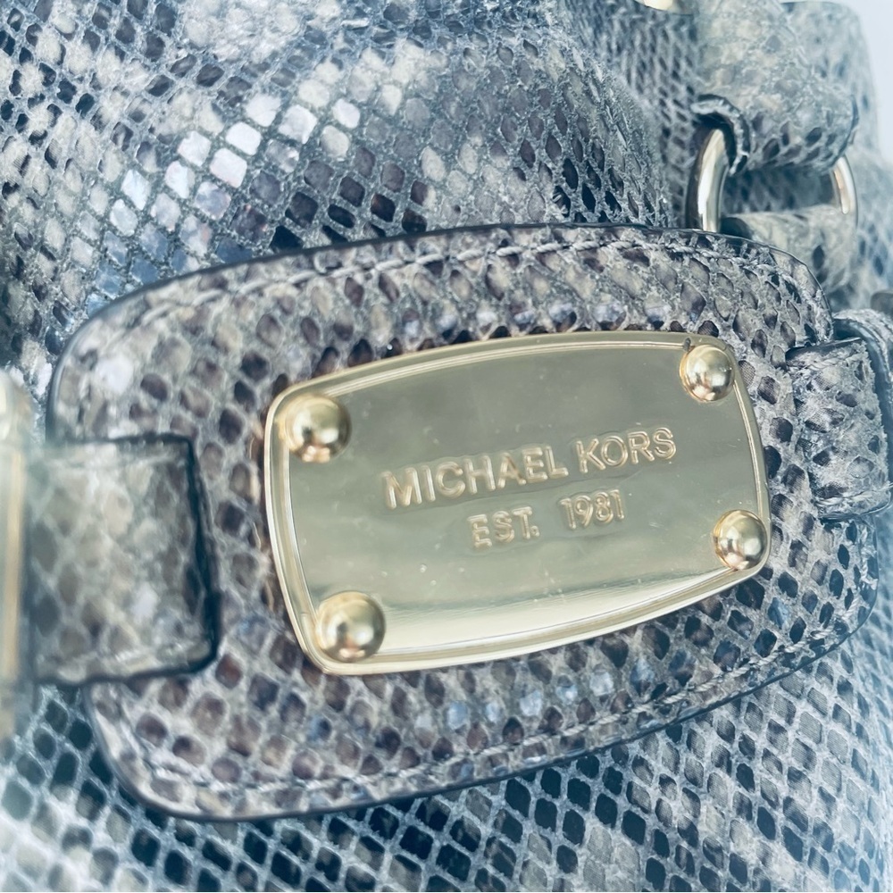 MICHAEL KORS SNAKES SKINS REPTILE LEATHER SHOULDER BIG TOTE BAG